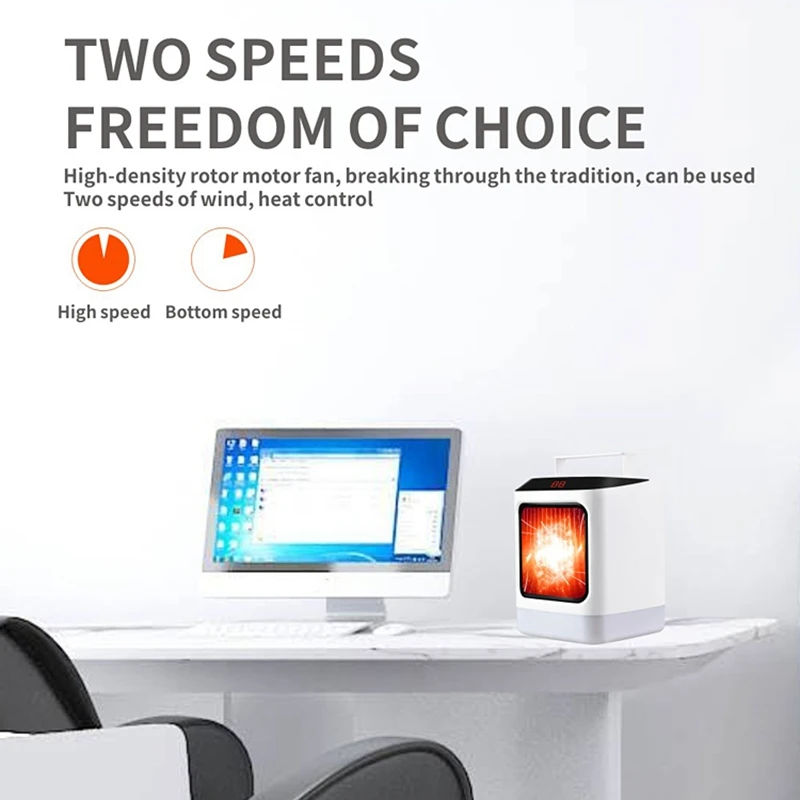 Electric Heater Smart Version Fast Handy Heaters for Home Room Fast Convector Fireplace Fan Warmer Silent