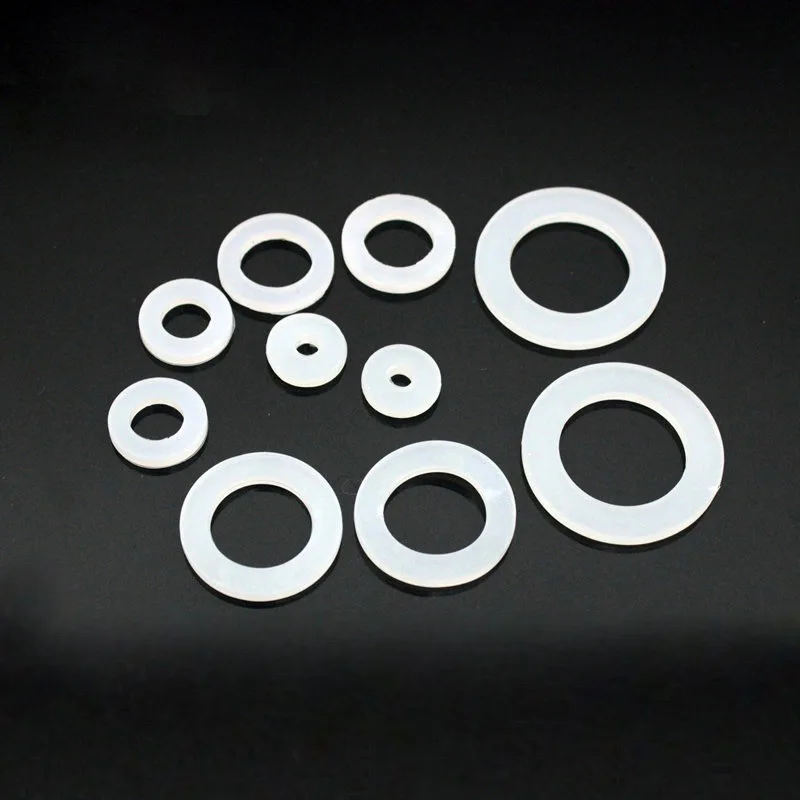 

10x Flat Silicone Washer Gaskets Sealing Spacer OD 16 17 19 20 23 26 28 32 35 45 x ID 11 12 13 14 16 22 23 32 x 0.5mm Thick