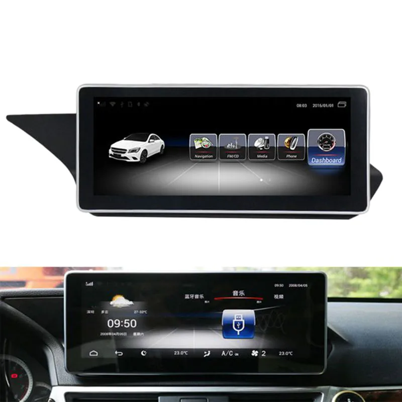 10.25 Inch Android 8.1 2G + 32G Car GPS Navigation Multimedia Player Bluetooth WiFi Display for Mercedes Benz E Class W212 2009- |