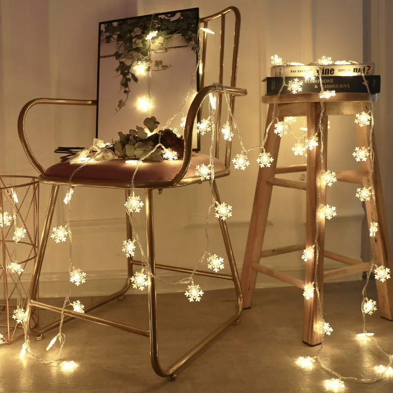 

Christmas Tree Lights Decorations Hanging Decoration LED Small Colored Lights Flashing Light String Lights Stars Christmas Snowf