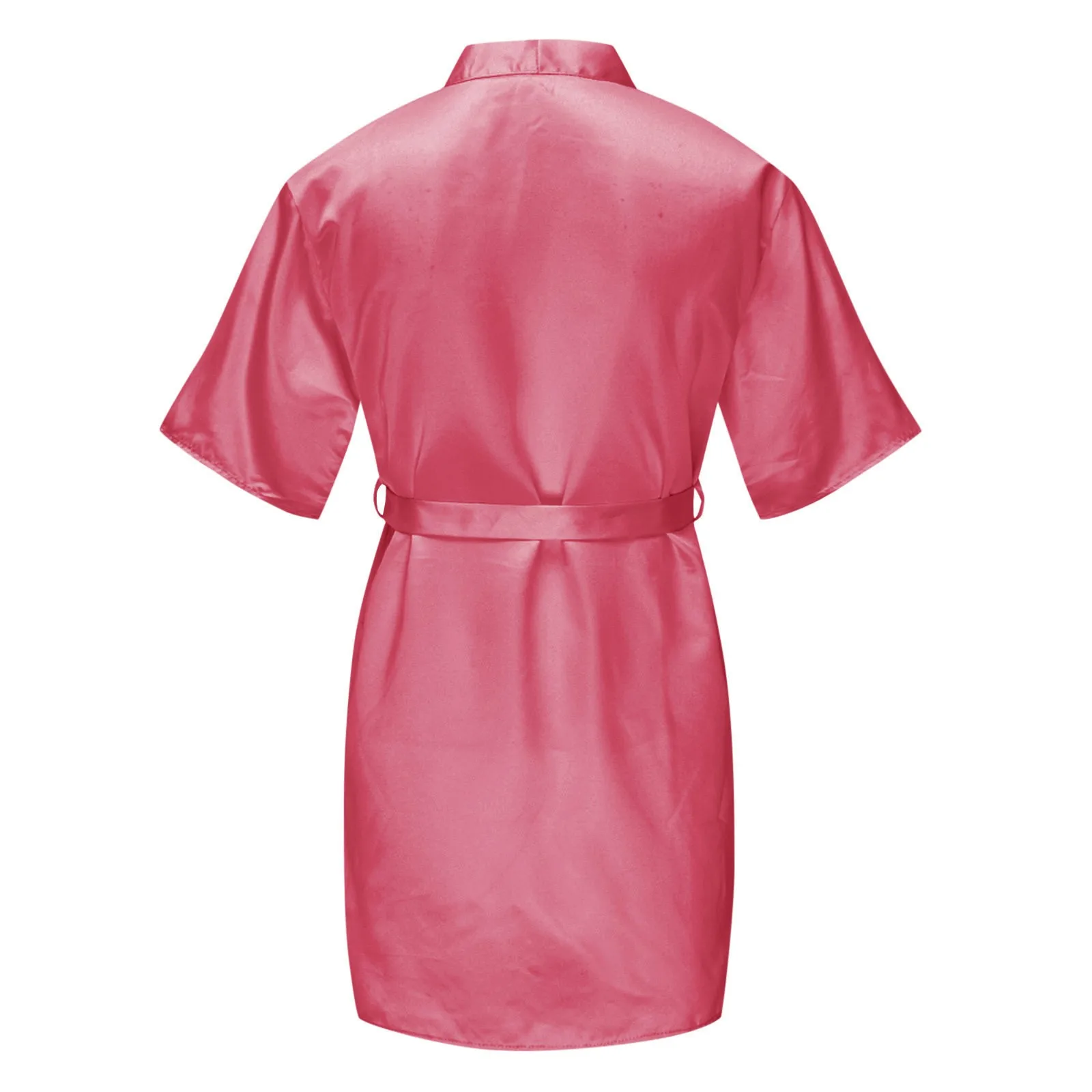 Toddler Kids Baby Girls Sleepwear Solid Print Summer Kimono Robes Lace-up Bathrobe Sleepwear Children Clothes Coat Set 2y-11y