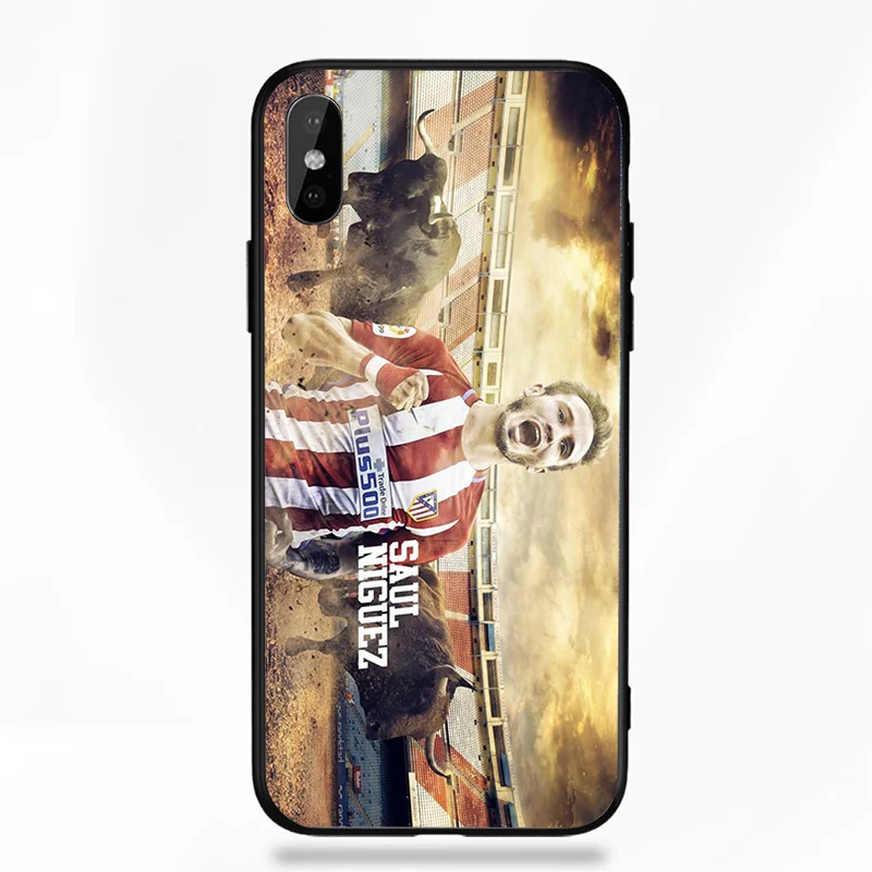 Чехол для телефона Saul для iphone, чехол Atletico Madrid FC DIY, черный мягкий чехол из ТПУ для iphone 11Pro X XR XS MAX 7 8 7plus 6 6S 5S SE 5