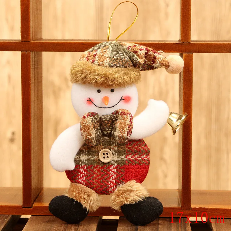 Рождественская елка Декор керст Санта Клаус Снеговик кукла Navidad украшения Рождественские украшения для дома Natal Noel Новогодний подарок - Цвет: style10-52-snowman