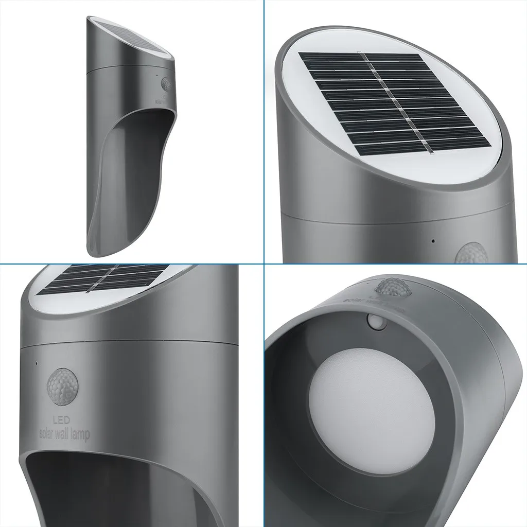 New 15LED Outdoor Courtyard Waterproof Human Body Induction Solar Wall Light Safety