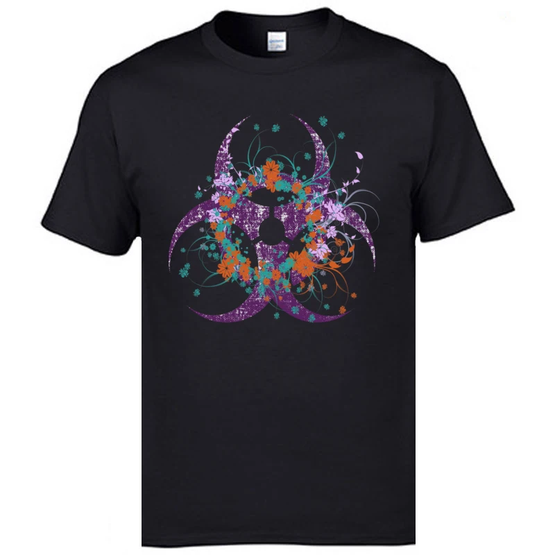 

Father Tops Tees Beautiful Biohazard Oversized Design Black T Shirts Cotton Fabric O Neck Men Top T-Shirts Vintage Faddish