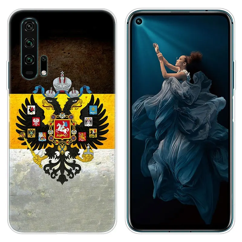 Роскошный силиконовый чехол с эмблемой российского флага для Huawei NOVA 5 5i Mate 30 Lite Y9