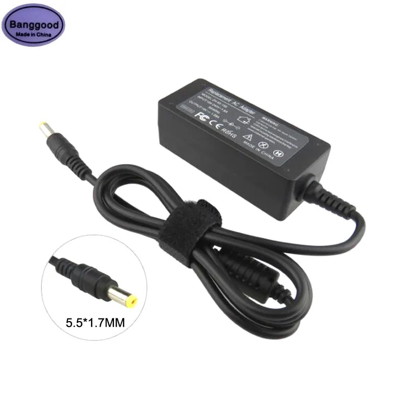 

19V 1.58A 5.5x1.7mm 30W Laptop AC Power Adapter Charger For Acer Aspire One AOA110 AOA150 ZG5 ZA3 NU ZH6 D255E D257 D260 A110