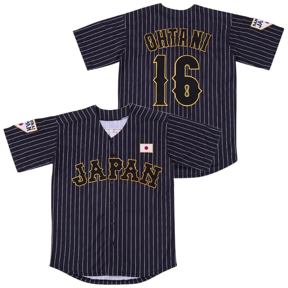 先祖返り Jersey16 Shohei Ohtani 野球ユニフォームカラーブラックサイズ S Xxxl 刺繍技術高速配送 野球ユニフォーム Aliexpress