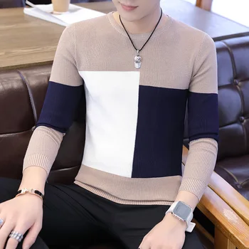 

New Fashion Men Sweater Casual Slim Fit Male Clothing Long Sleeve Sweate