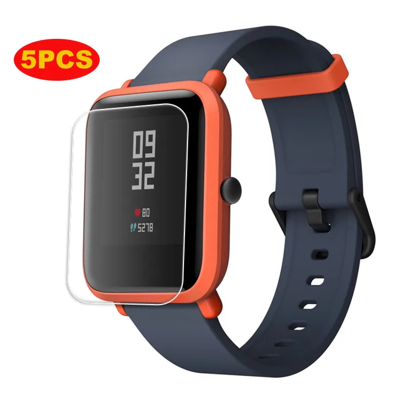 5 шт для Amazfit bip протектор прозрачная защитная пленка xiaomi huami amazfit не закаленное