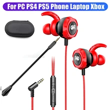 

2022 Super Stereo Wired Earphones with Mic For PC CS PS4 Phone Earbuds for Playstation 5 Xbox iphone Android Gamer Headphones