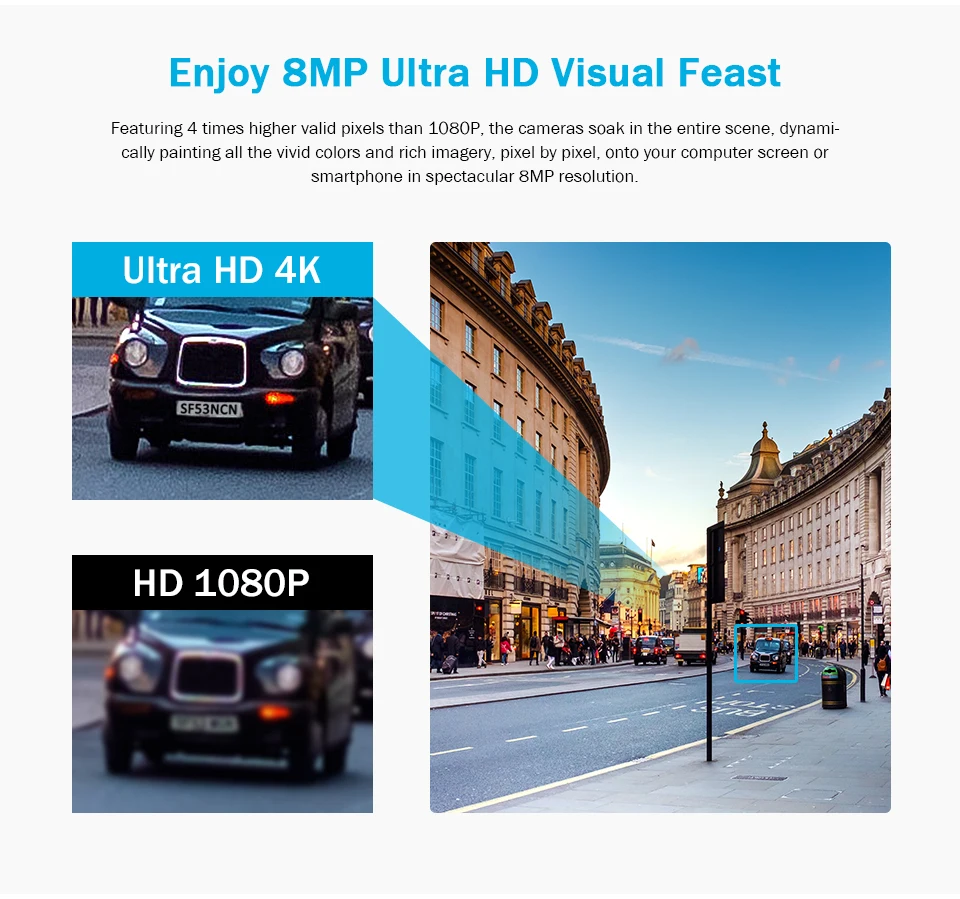 ANNKE, 4 шт., Ультра HD, 8MP, POE камера, 4 K, для улицы, в помещении, защита от атмосферных воздействий, сетевая купольная, EXIR, ночное видение, оповещение по электронной почте, комплект видеонаблюдения