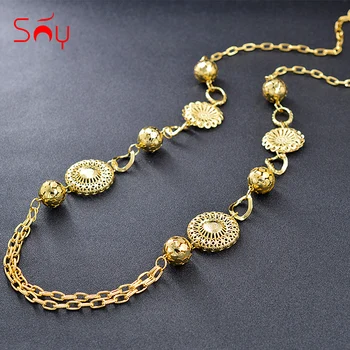 

Sunny Jewelry Fashion Jewelry 2020 Round ball Necklace Long Chain Women's Jewelry High Quality For Party Wedding Daily Wear