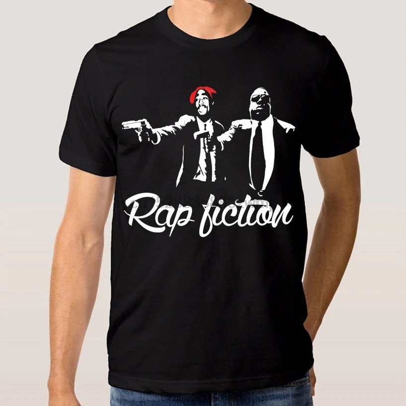 2pac Shakur and Biggie Rap fiction футболка новая хлопковая S-3XL футболки мужская одежда