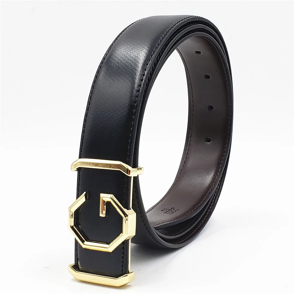 

2019 Designer Fashion Belts for Men Women High Quality Genuine Leather Belts Popular Smooth Buckle Belts Luxury Strap