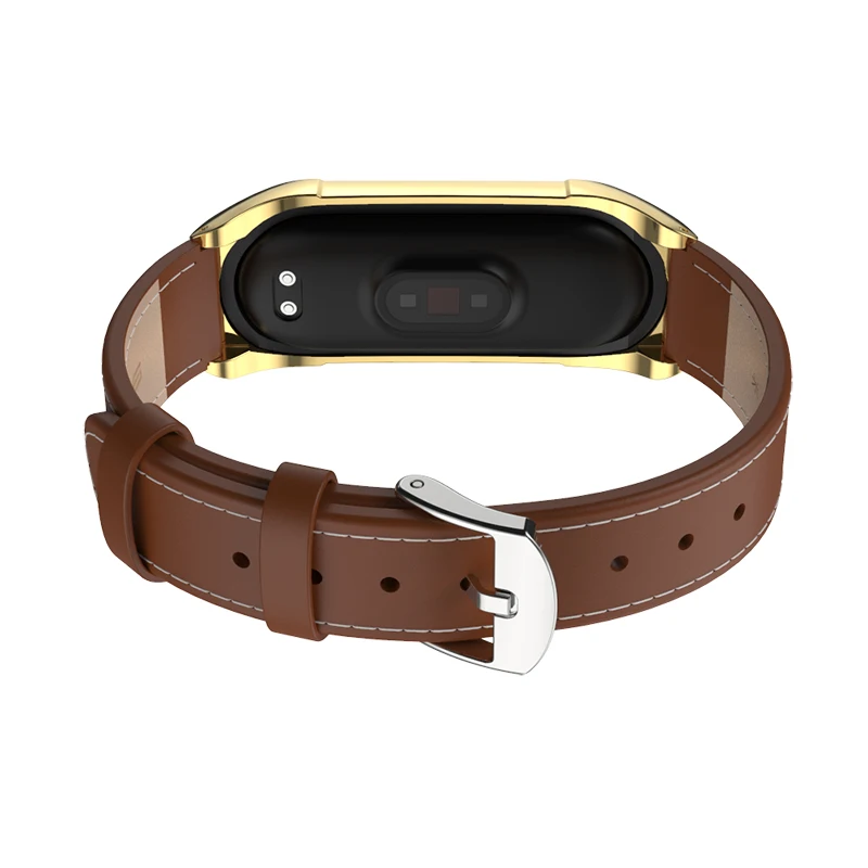 Новейший браслет Mi band 4 3 ремешок из натуральной кожи для Xiaomi Безвинтовой на