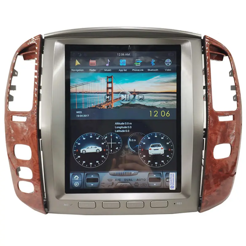 12," Tesla Android Стерео DVD gps навигация головное устройство для Toyota Land Cruiser 100 Lexus LX470 2003 2004 2005 2006 2007 - Цвет: Lexus LX470