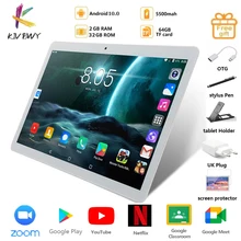 Aliexpress - KIVBWY Tablet 10.1 inch LTE 4G Phone Call Tablets Octa Core Android 10.0 Tablet pc 2+32G WiFi GPS Bluetooth Dual SIM IPSScreen10