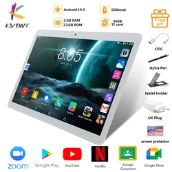 KIVBWY – tablette 4G LTE Android 10.1 de 10.0 pouces, pour appels téléphoniques, Octa Core, 2 + 32G, WiFi, GPS, Bluetooth, double SIM, IPSScreen10 