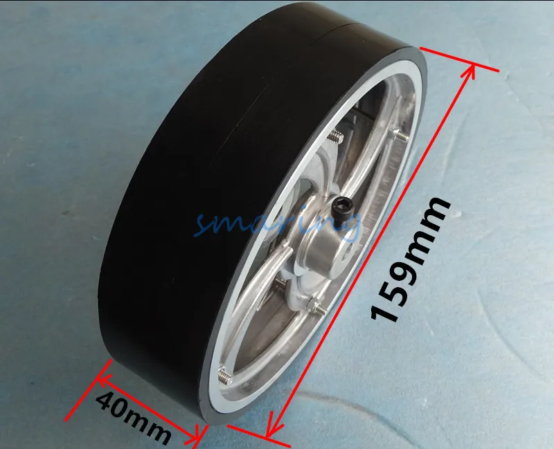 Diameter 159MM Smart Car Wheels / Aluminum Alloy Wheels Big Load carry/robot wheels for install Motors/ Robot Car parts for DIY