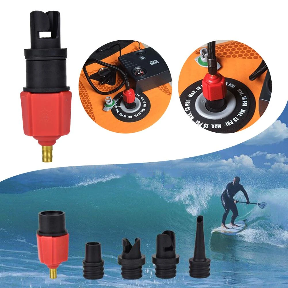 SUP Pump Air Valve Adapter Inflatable Boat Accessory for Paddle Kayak Canoe