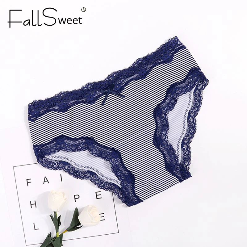 FallSweet 3 pcs/pack! Lace Underwear Sexy Briefs Women Panties Lingerie S to XL Comfort Briefs