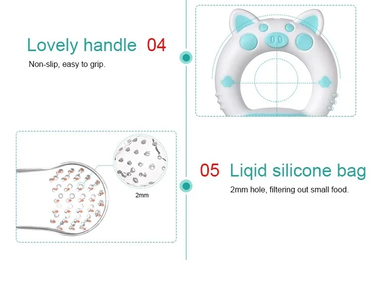 Newborn Baby Silicone Teether Fresh Food Feeder Training to Eat Fruit Grinding Stick Cute Panda Food Bag Teether Feeding 23 Newborn Baby Silicone Teether Fresh Food Feeder Training to Eat Fruit Grinding Stick Cute Panda Food Bag Teether Feeding
