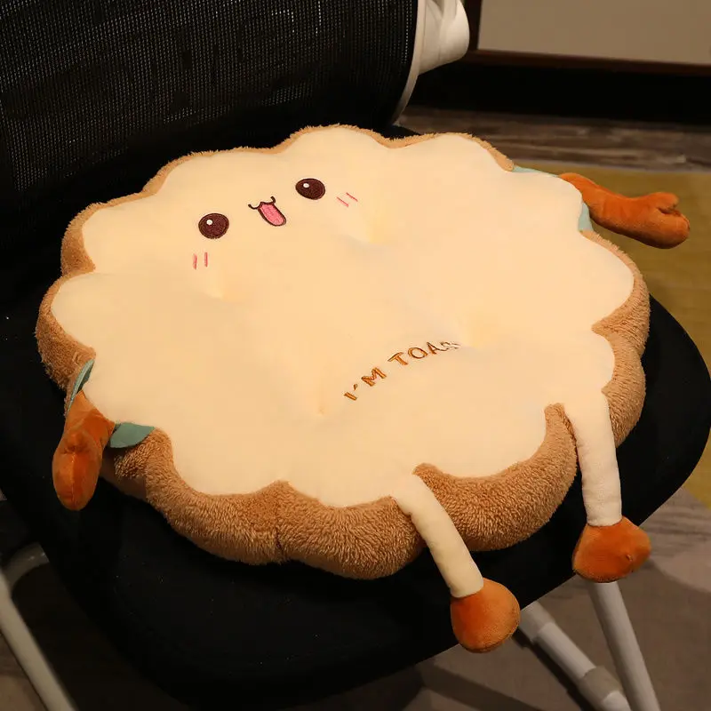 Toast Cushion Sofa Cushion for Living Room Office Student Dormitory Classroom Stool Chair Cushion Butt Cushion Chair Cushion 