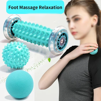 

3pcs Portable Spiky Foot Yoga Relax Muscle TPE Fitness Health Care Fascia Physiotherapy Hand Training Gym Massage Ball Set