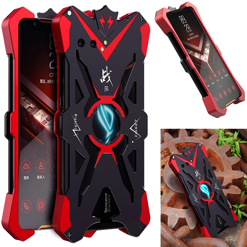 Для Asus ROG Phone 2 Phone2 Phone II чехол Zimon металлический чехол для Asus ROG Phone II задняя крышка чехол