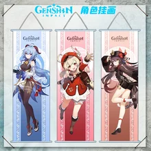 Video Game Genshin Impact Decoration Mural Anime Poster Character Poster Canvas Painting Kids Room Prints for Modern Home Decor