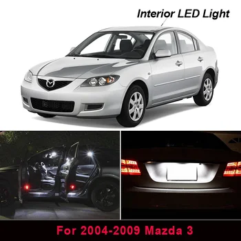 

8x Xenon White LED Light Bulb Interior Package Kit For 2004-2009 Mazda 3 Map Dome Trunk License Plate light