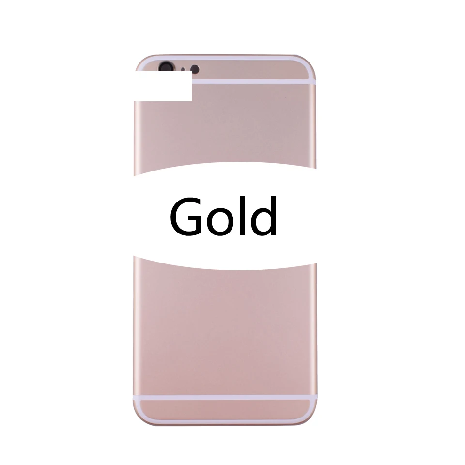 6P-Gold 5," качественный для iphone 6 Plus 6 P задний промежуточный корпус Аккумулятор для шасси крышка двери для iphone 6 Plus Корпус задняя крышка - Цвет: 6P-Gold