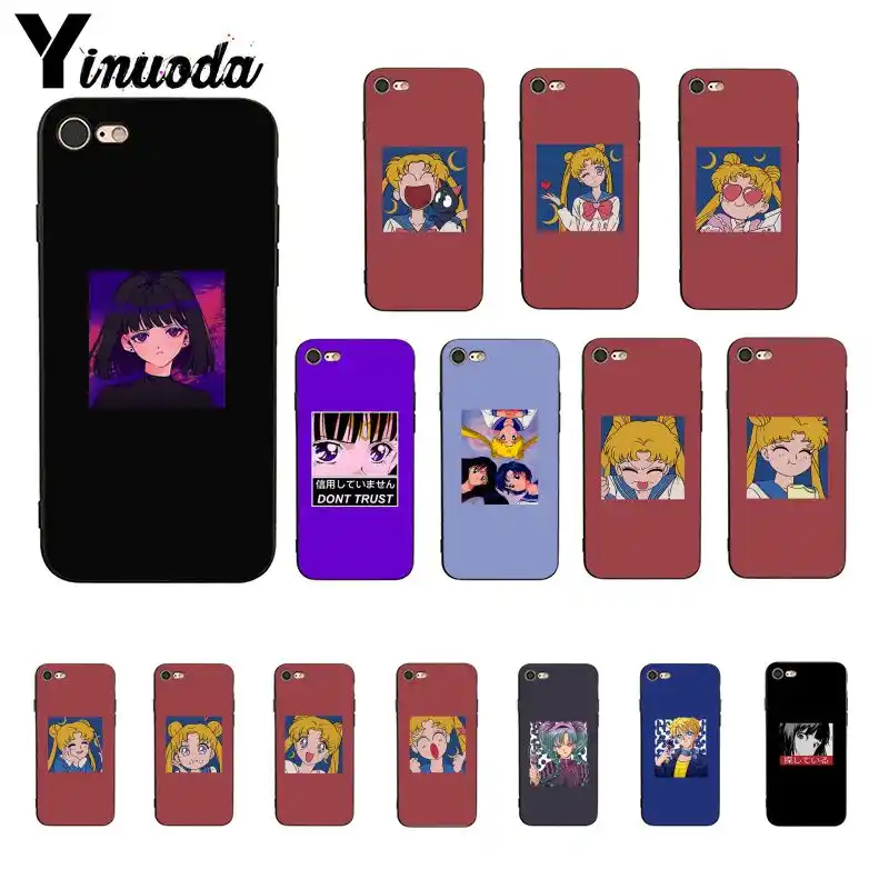 Yinuoda戦士セーラームーンセーラーサターンともえほたるカラフルなかわいい電話アクセサリーケースiphone 6s 6プラス7 7プラス8 8プラスx Xs最大5 5s Xr 電話用緩衝材 Aliexpress