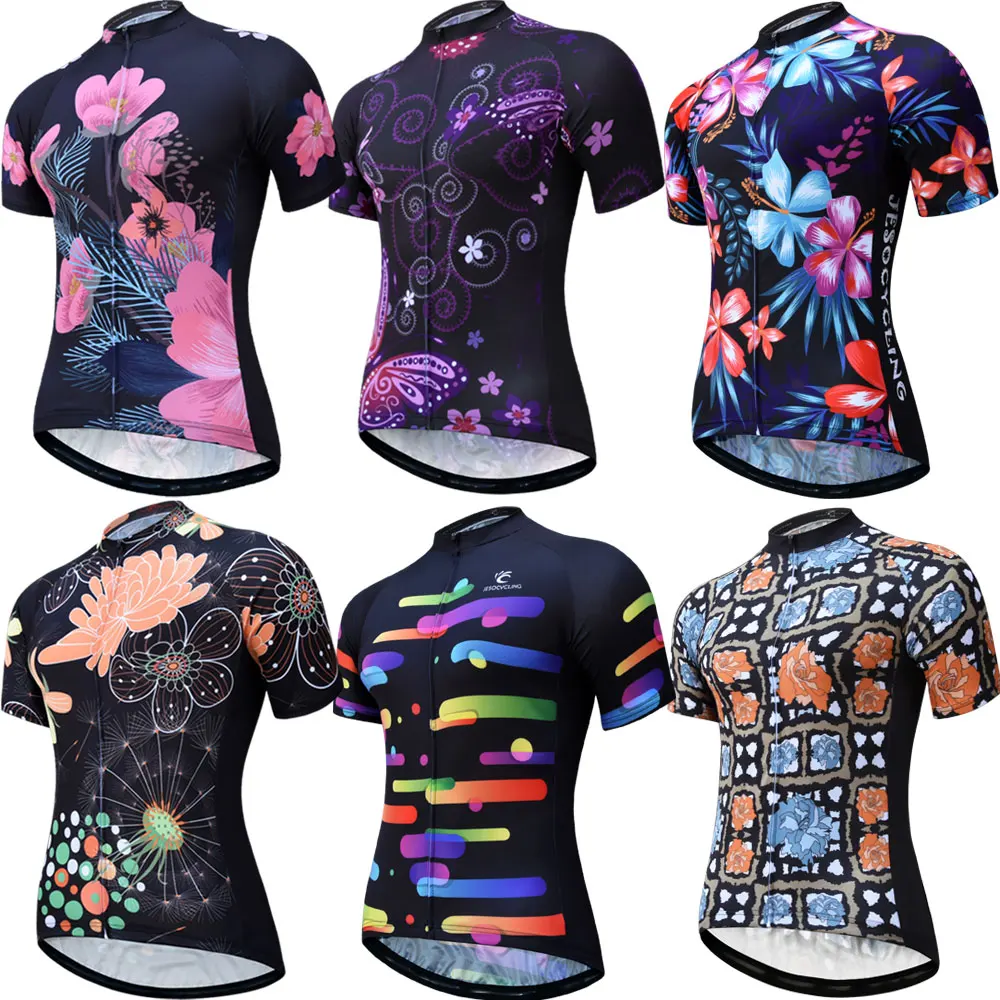 

New Pro Team Cycling Jersey Women Short Sleeve MTB Bike Jersey Breathable Quick-dry Bicycle Clothing Wear Top maillot ciclismo