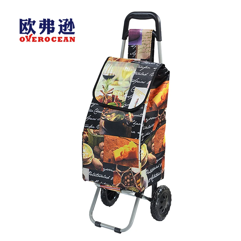  Vegetable Shopping Cart Portable Pull-rod Cart Foldable Shopping Cart Hand trolley