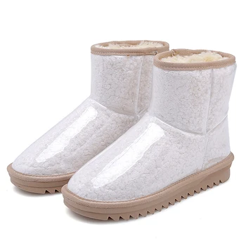 

Winter Shoes Women Ankle Boots Female Winter 2020 Trend Snow Boots Woman Booties Plush Boot Women's Flat Shoes Ladies Fashion 40
