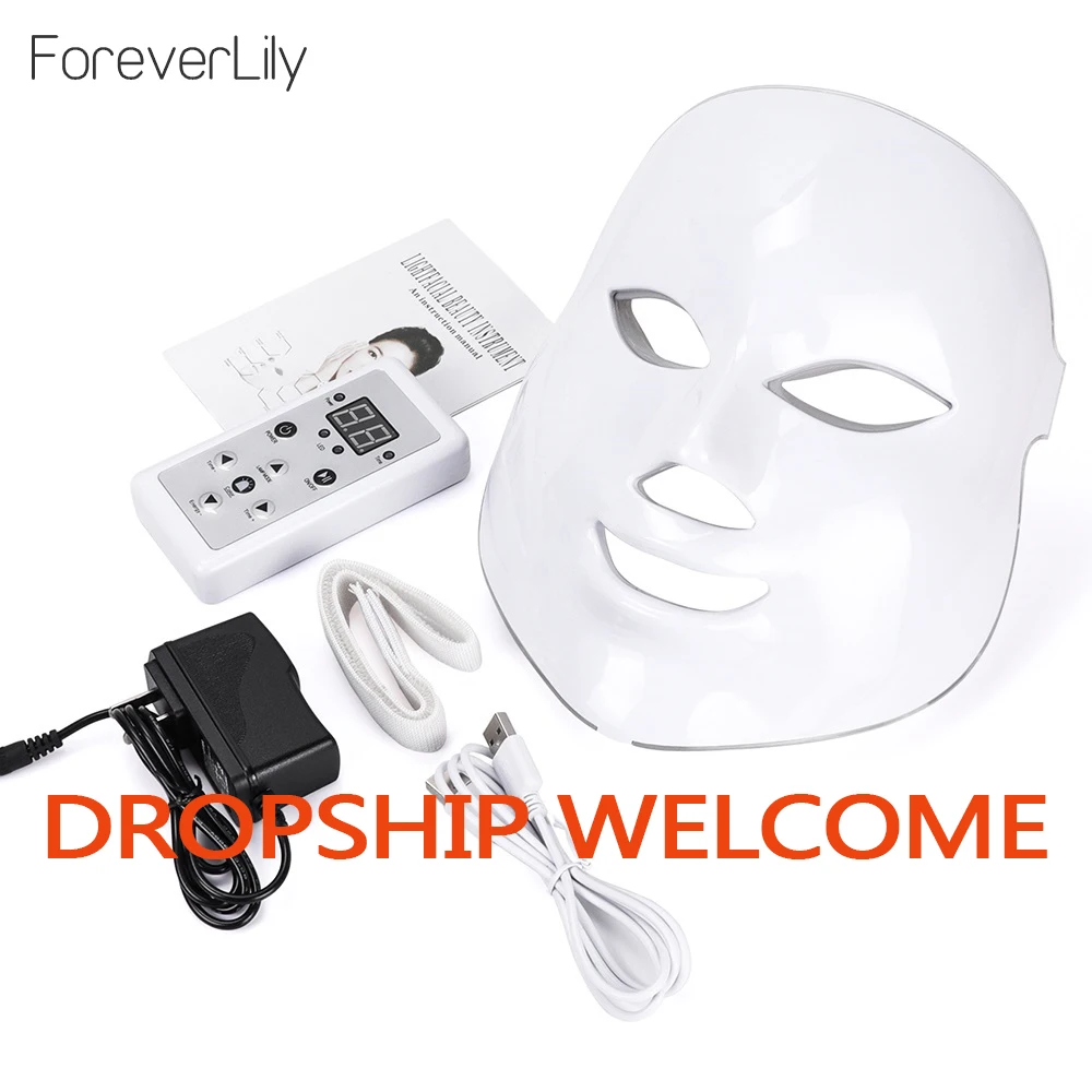 Led Mask Photon Electric LED Facial Mask 7 Colors Led with Neck Skin Rejuvenation Anti Wrinkle Acne Photon Therapy Salon tool|Face Skin Care Machine| - AliExpress