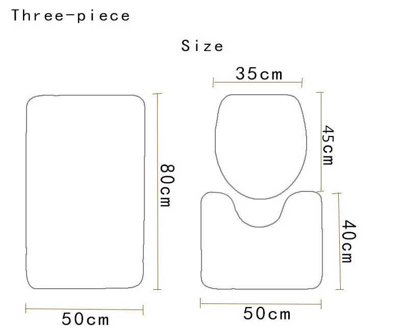 Пляжная Серия туалетный коврик из трех частей для ванной комнаты 3 шт Ковер Дверной Коврик противоскользящий полиэфирное волокно производство