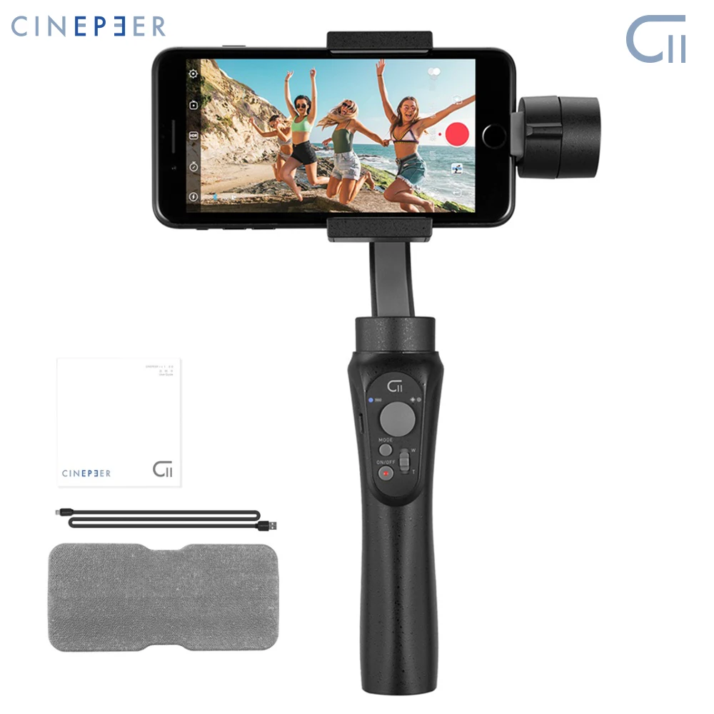 CINEPEER C11 3-осевой портативный смартфон сотовый телефон видеокамеры Стабилизатор для iPhone samsung Xiaomi huawei по ZHIYUN как Zhiyun Smooth Q VS Feiyu