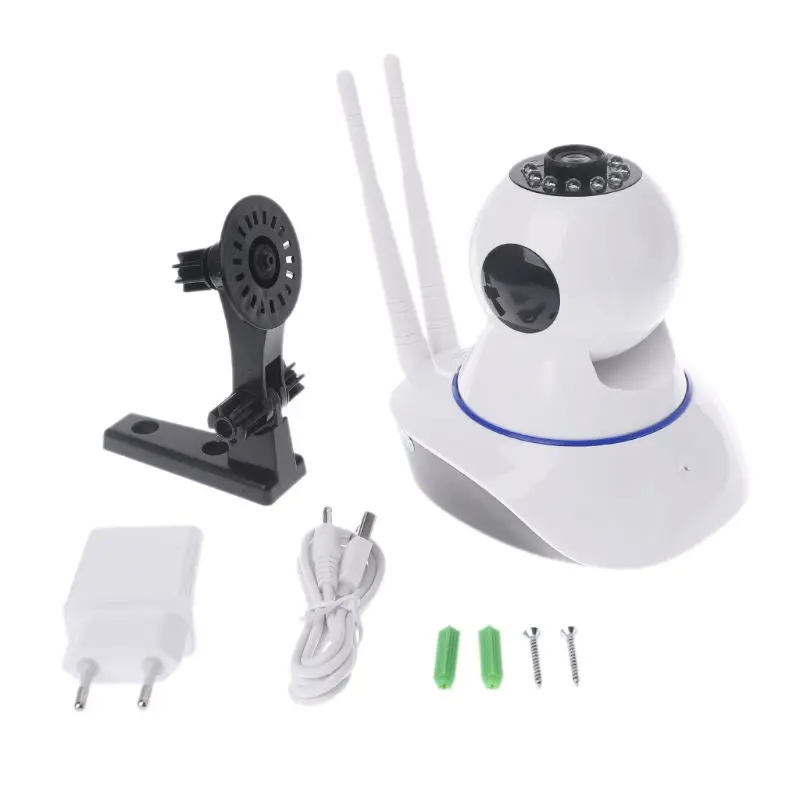 

US Plug High Quality IP Camera Wireless Network Indoor Home Monitor HD 1080P Dual Antenna Surveillance Intelligent Cam