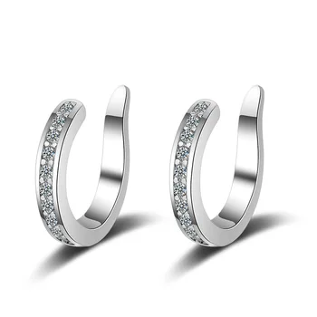 Semplice Colore Argento Earcuff Dell'orecchino di Clip Delle Donne Polsini Dell'orecchio per le Orecchie Non Forate No Hole Clip Su Orecchini Cartilagine Earing polsino