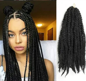 

18inch SOKU Crochet Braids Hair Pure Color Afro Kinky Synthetic Braiding Hair Crochet Braids Hair Extensions for Women