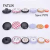 100Sets 36L Aluminum Covered Cloth Fabric Buttons DIY Handmade Metal mold Bread Shape Round FATLIN 3