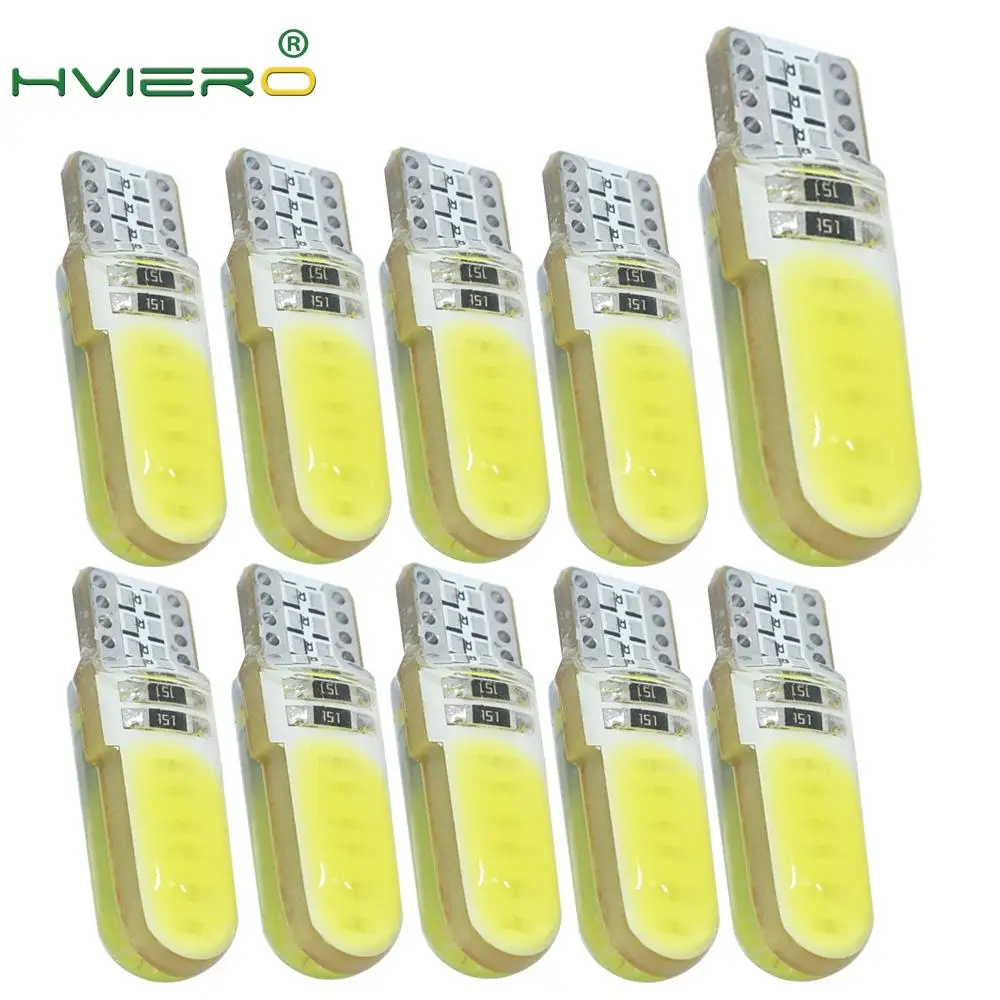 10x194 2825 WY5W COB силиконосветильник клиновый свет Автомобильный габаритный фонарь