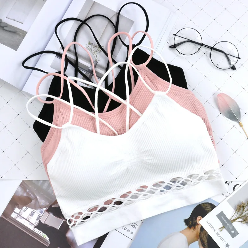 Sexy Tube Top Woman Bra Sexy Lingerie Female Fitness Top Cross Strap Seamless Underwear