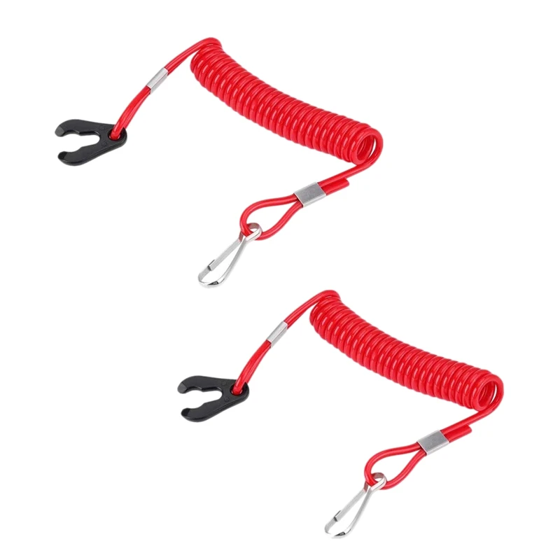 2 Safety Ropes for Yamaha PWC Jet Ski Wave Runners Stop Killing TPU + PVC Red Ignition Key Floating Rope Z Durable Surfac | Автомобили и