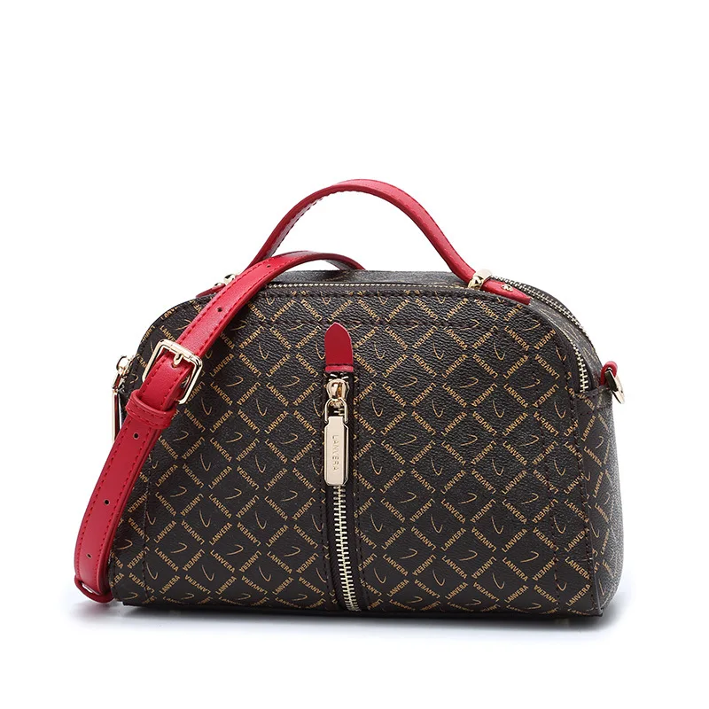 

Europe And America Fashion Handbag 2019 New Style Contrast Color Crossbody Bag pvc boston WOMEN'S Bag