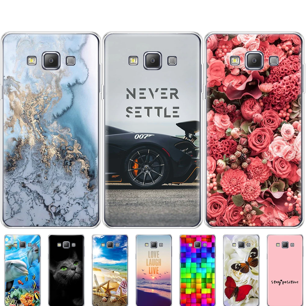 Силиконовый чехол для Samsung Galaxy A7 2015 мягкий из ТПУ задняя крышка телефона A700 A700F