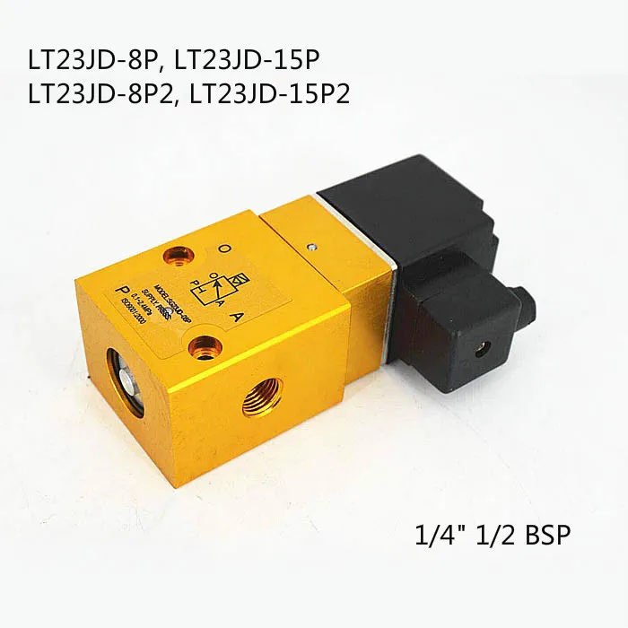 24 бар высокое давление пневматический Соленоидный клапан 1/" 1/2 BSP 24V DC AC220V 3 way 2 позиции 23JD-8/15/P2 выдувная формовочная машина клапан